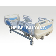 (A-76) Movable Double-Function Manual Hospital Bed with PP Bed Head